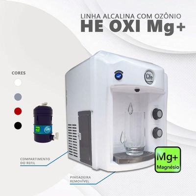 Purificador Água Alcalina Ionizada Ozônio E Magnésio Mg+ Branco 110V