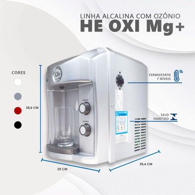 Purificador Água Alcalina Ionizada Ozônio E Magnésio Mg+ Branco 110V