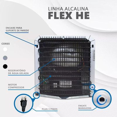 Filtro Super Água Alcalina Ionizada Gelada He Top Life Voltagem 110V