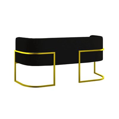 Kit Sofá 2 Lugares + 2 Poltronas Para Recepção Balaqui Preto