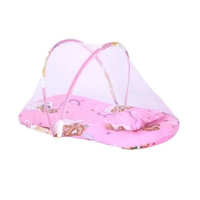 Berco Mosquiteiro Barraca Mini Cama Colchonete Bebe Tenda Portatil Colchao Dobravel Ninho Infantil Rosa Meninas