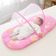 Berco Mosquiteiro Barraca Mini Cama Colchonete Bebe Tenda Portatil Colchao Dobravel Ninho Infantil Rosa Meninas