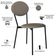 Cadeira Estofada Para Sala De Jantar Azuri Preto C01 Courino Cinza - Lyam Decor