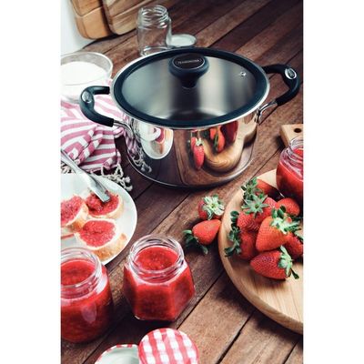 Jogo De Panelas Tramontina Solar Silicone Em Aço Inox 4 Peças