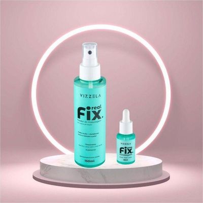 Kit Vizzela Brindagem Gotas Fix+real Fix Fixador Maquiagem