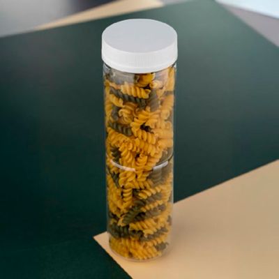 24un Pote Multiuso Plástico 700ml com Tampa Branco Preto G1570 Galvanotek