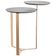 Mesa Lateral Para Sala de Estar 2 em 1 Pés Metálicos Dari A03 Nero Dourado - Lyam Decor