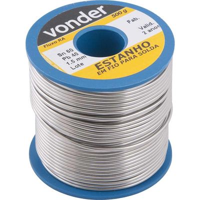Estanho Fio 1,5Mm 60X40 Car. 500G Vonder
