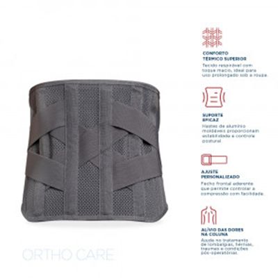 Colete Max Putti Baixo Ortho Care Dellamed P / Cinza Chumbo