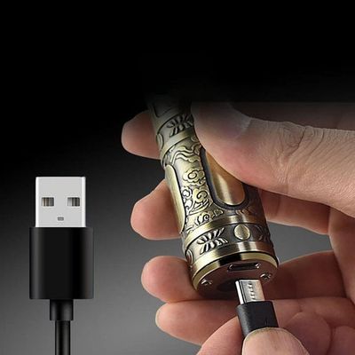 Maquina Dragão Profissional Corta Cabelo Aparar Barbas Pelos Carregamento via USB Único / Dourado