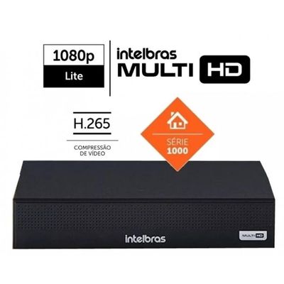 Kit Intelbras Full Hd Dvr 04ch + 04 Cameras C/ Áudio + HD + Acessórios