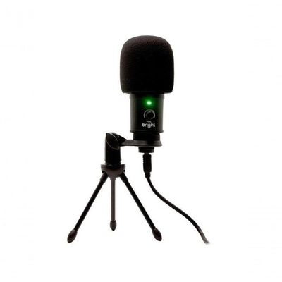 Microfone De Mesa Bright Streamer Rgb