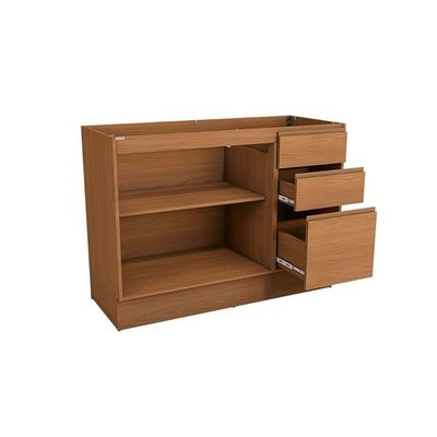 Gabinete De Cozinha Modulado Balcão Ciela R626 Com 2 Portas E 3 Gavetas Sem Tampo 120cm Canela - Kappesberg
