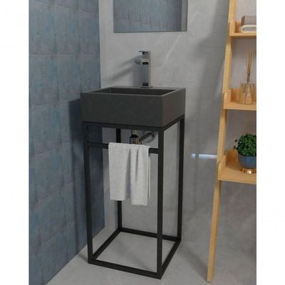 Base Box Iron 40x40 Cm Preto Fosco