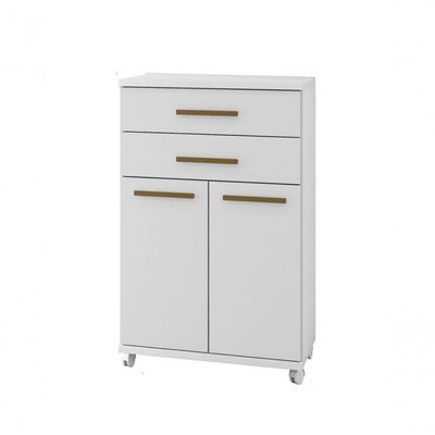Balcão Mônaco Arte Móveis 2 Portas 2 Gaveta Flex Branco