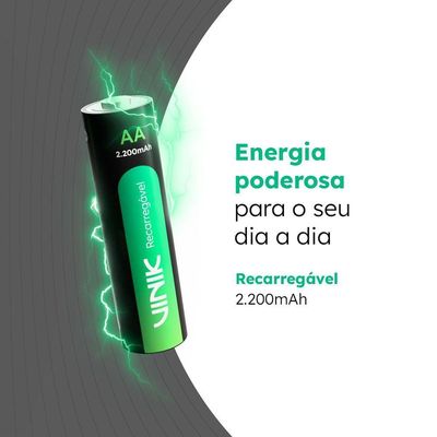 Pilha Recarregável Aa C-4 - 2200mah 1.2v - Vp2ab4r