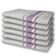 12 Panos de Prato Atoalhado Felpudo Premium 6 Roxo 6 Marrom