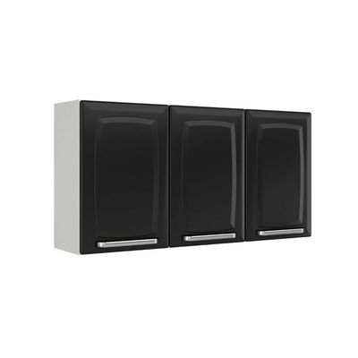 Conjunto 2 Armários Aéreo Luce Ip3 Itatiaia 35 / Preto