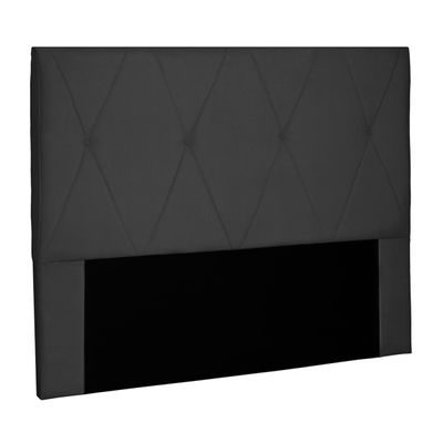 Cabeceira Decorativa Queen Size 1,60M Yves Suede Preto - Gran Belo
