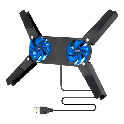 Base Cooler para Notebook com 2 Ventoinhas Silenciosas USB – Dobrável e Portátil Mesa Base Notebook
