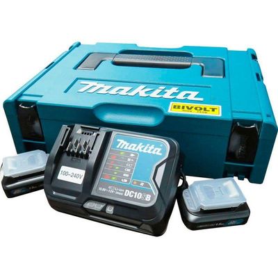 Kit Carregador Dc10sb Bivolt Com 2 Baterias Bl1016 Makita