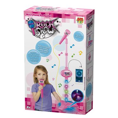 Microfone Pedestal Rosa Rock Show DMT5898 DM Toys