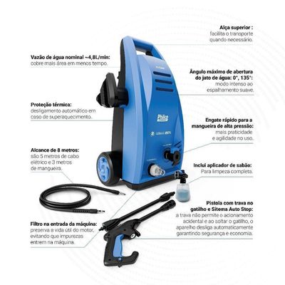 Lavadora De Alta Pressão 1800PSI Philco Force PLP2900 220V