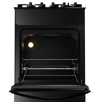 Fogão Brastemp 4 Bocas com Mesa de Vidro e Chama Dupla BFO4XAE Preto / Bivolt