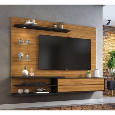 Painel Para Tv Nt 1115 Freijó Com Preto - Notável