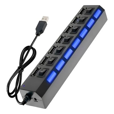 Hub Cabo Usb 2.0 Extensor Adaptador 7 Portas Hd Pen Drive - Conecte Todos Seus Dispositivos com Praticidade