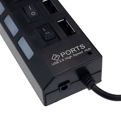 Hub Cabo Usb 2.0 Extensor Adaptador 7 Portas Hd Pen Drive - Conecte Todos Seus Dispositivos com Praticidade