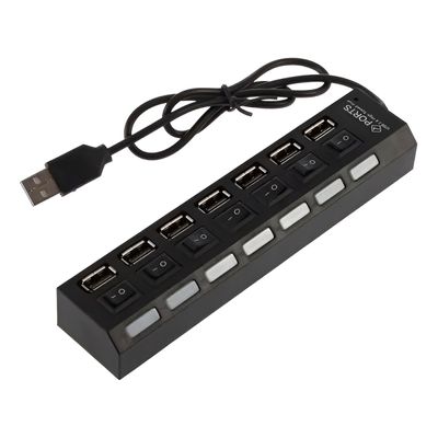 Hub Cabo Usb 2.0 Extensor Adaptador 7 Portas Hd Pen Drive - Conecte Todos Seus Dispositivos com Praticidade