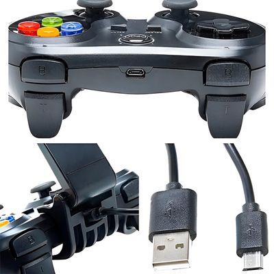 Controle Gamepad Bluetooth Suporte Celular Joystick - Bluetooth 5.0 e 2.4GHz com Suporte para Celular