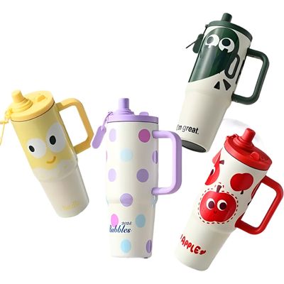 Copo Térmico 900ml com Canudo – Mantém Bebidas Quentes e Geladas, Anti-Derramamento Cor:Vermelho