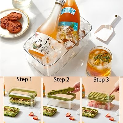 Bandeja Molde Cubo De Gelo Fábrica Armazenamento - Cubos Sempre Frescos e Armazenamento Hermético