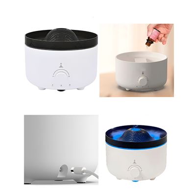 Umidificador de Ar Difusor Aromatizador Efeito Vulcão com Névoa Relaxante e Luzes