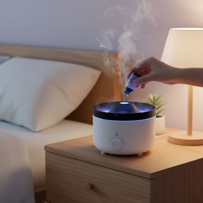 Umidificador de Ar Difusor Aromatizador Efeito Vulcão com Névoa Relaxante e Luzes