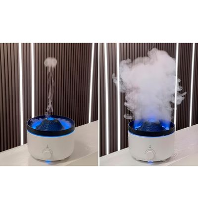 Umidificador de Ar Difusor Aromatizador Efeito Vulcão com Névoa Relaxante e Luzes