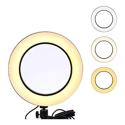 Ring Light 8 Polegadas com Suporte LED Luz Foto Vídeo