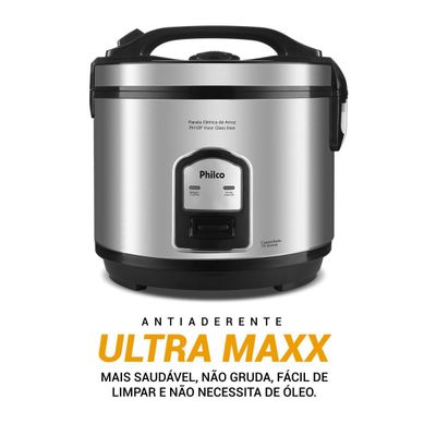 Panela de Arroz Elétrica Philco Inox 10 xícaras PH10P 220V