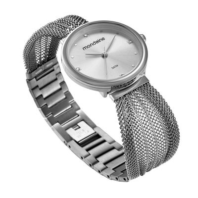 Relogio Mondaine Feminino Ref: 32932l0mvne2 Bracelete Prateado