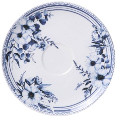 Aparelho de Jantar 16 Peças Azzura Porcelana Tramontina Azul Mesa Posta 4 Pessoas
