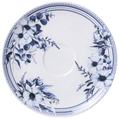 Aparelho de Jantar Azzura 30 Peças Porcelana Tramontina Azul Decorada 6 Pessoas