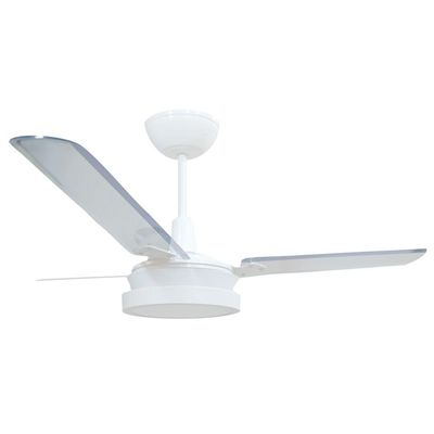 Ventilador Luz Led Vinius Branco 220V 3 Pás Transparentes 220V