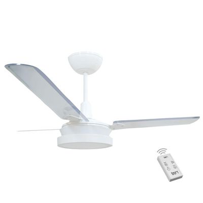 Ventilador Luz Led Branco 220V 3 Pás E Controle 220V