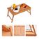 Bandeja Mesa Bambu Dobravel Rustica Apoio Madeira Cafe Manha Cama Sofa Suporte Home Office Multiuso Luxo