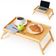 Bandeja Mesa Bambu Dobravel Rustica Apoio Madeira Cafe Manha Cama Sofa Suporte Home Office Multiuso Luxo