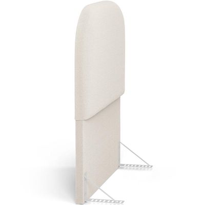 Cabeceira Cama Box 100cm Orgânica Lanna W01 Bouclê Creme - Lyam Decor