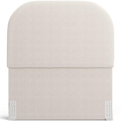 Cabeceira Cama Box 100cm Orgânica Lanna W01 Bouclê Creme - Lyam Decor