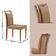 Mesa Ane 180 Tampo Com Vidro Laqueado Com 6 Cadeiras Livia Linho Palha Imbuia Natural Off White